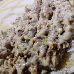 Tapioca com Carne de Sol na Nata