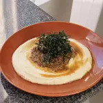 Cupim desfiado e Purê de Batata-doce