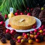 Pan de elote con rompope