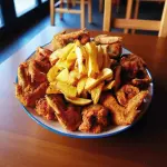 14 Alitas (3 sabores) + papas