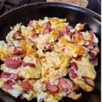 Porción de huevos rancheros