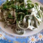Espaguete de massa fresca