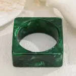Pulsera verde cuadrada