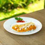 Tapioca de frango com palmito