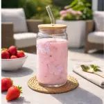 Vaso mariposa con tapa de bambú