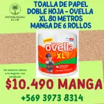 TOALLA DE PAPEL DOBLE HOJA OVELLA XL