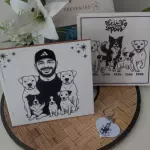 Kit azulejo + chaveiro personalizado
