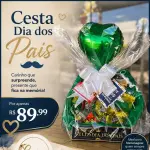 Cesta dia dos pais verde