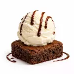 Brownie con helado