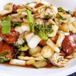 Pollo trozos con Huevito y Verduras
