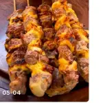 churrasco, porco, medalhão, linguiça