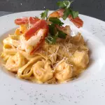 Fetuccinis en Salsa de Langostinos