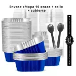 Env aluminio+sello+cubierto10oz Azul
