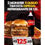 2 MONSTERS, 1 BTT ESP. COCA 1,5L