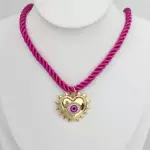 Collar fuccia ojo turco