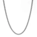 4mm Silver Box Square Chain