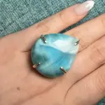 Lágrima Larimar en plata 925