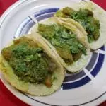 Tacos de Chicharron en Salsa Verde