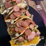 Tacos con Salchicha: 4 unidades