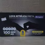 Luvas nitrílicas pretas G