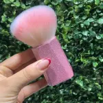 Espanador Rosa Glitter Grande Luxo