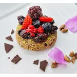 Pistache, frutas vermelhas e Chocolate Black intenso