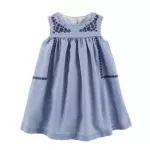 Vestido Denim Bordado