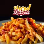 Fritas com cheddar e bacon