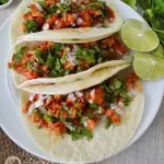 Tacos de harina pastor