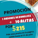 PROMO  BONELES +10 ALITAS