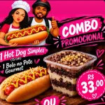 1 HOT DOG SIMPLES 15cm+1 BOLO N/POTE