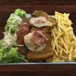 Milanesa al plato Para 2 con fritas
