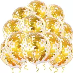 50 Globos con Confeti Dorado 12 in