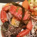 Ceviche mixto con cangrejo