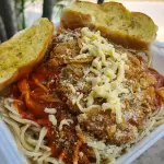Pasta parmesana con Pollo