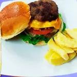 Hamburguesa triple full queso