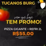 Pizza Gigante 45cm + Refrigerante