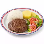 Hamburguesa de carne al plato