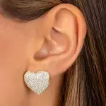 Aros con piedreria corazon