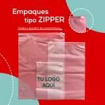 Bolsa zipper BLANCO FROSTED