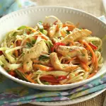 Tallarines con pollo