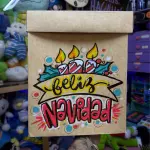 Caja Cubo Grande Navideño 006