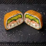 Sushi burger de camarón