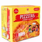 Pizzitas pre cocida Jamón y queso
