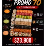 70 Piezas a Elección del Chef 🍣