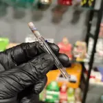 Piteira de Vidro Meleca Prata R 6mm