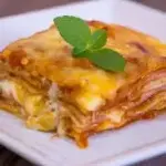 Lasanha de presunto e queijo