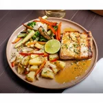 CHURRASCO DE ROBALO A LA MENIER