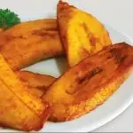 Porción de plátano frito