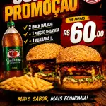 2 Rocky Balboa 1 Batata 1 Guaraná 1L